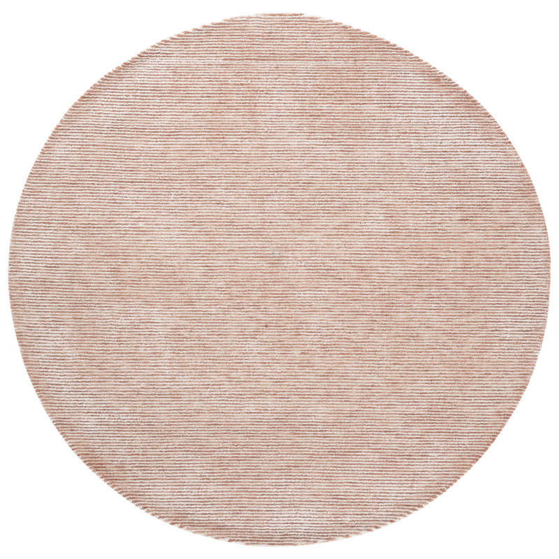Soho Hand Tufted Viscose;Wool;Cotton Solid Color Indoor Rug, Round 6'