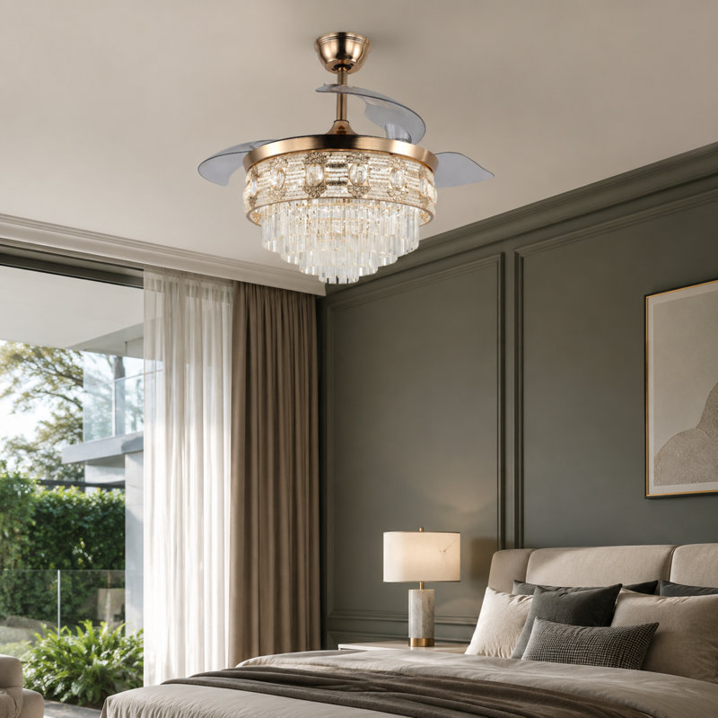 Ventilateur de plafond 42,12 po avec lumières DEL Giuseppa