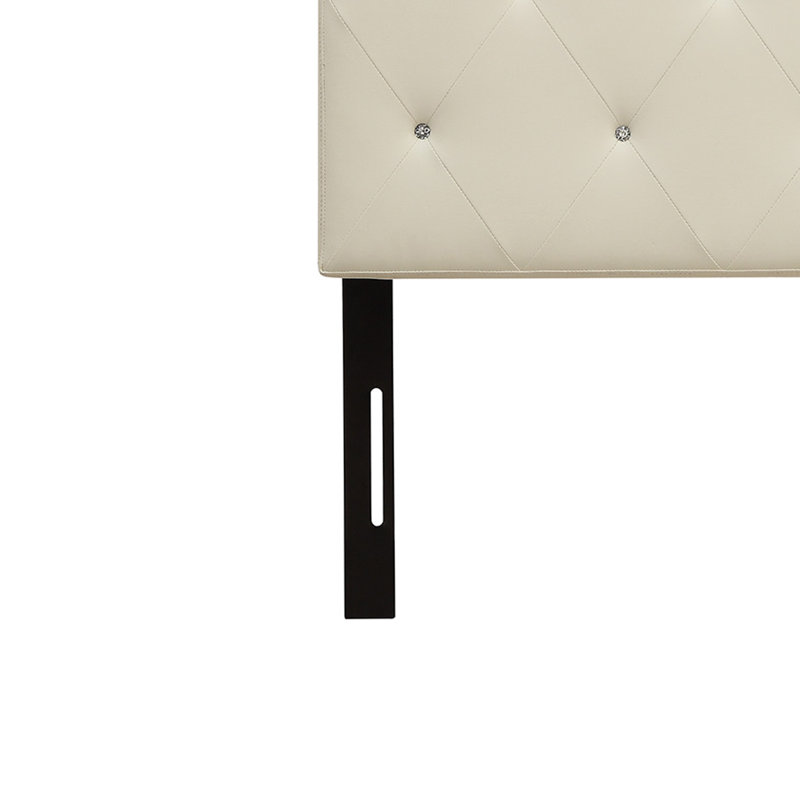 Areswell Upholstered Headboard, White, Full/Double