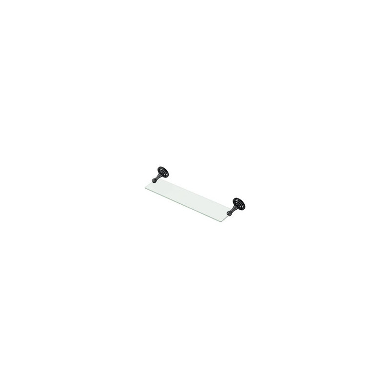 Deltana R2015-U26 18" Length R Series Towel Glass Shelf Polished Chrome, Black