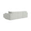 Canapé modulaire en flanelle de fourrure de lapin gris clair 4 pièces 4 pièces sans assemblage requis-1315840384