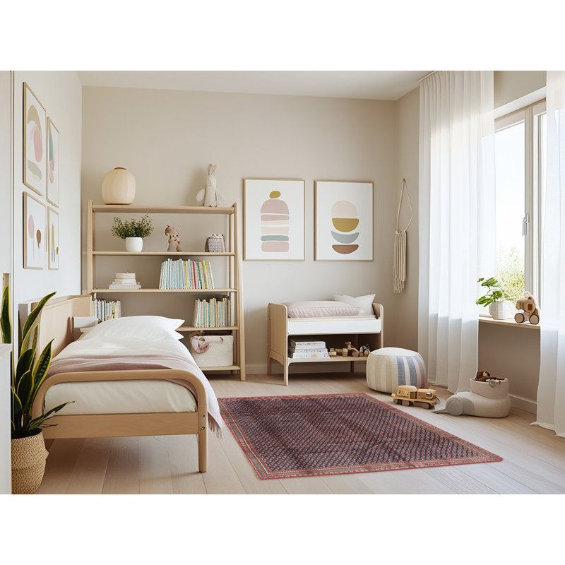 Tapis brun/rouge ciel contemporain, Rectangle 4 pi x 6 pi
