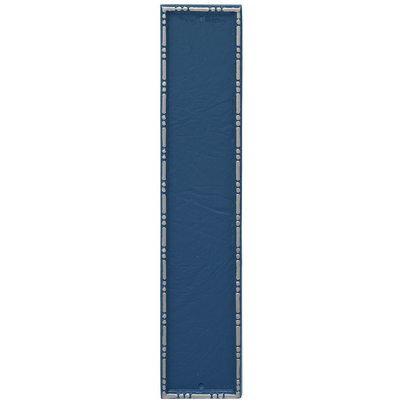 Plaque d’adresse murale sur 4 lignes lincoln, Bleu mer / Argent, Oui