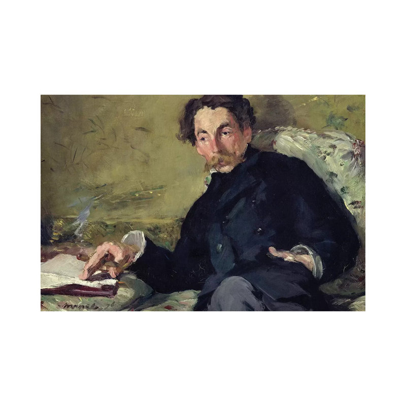 Stephane Mallarme by Edouard Manet - Wrapped Canvas Painting, 66.04cm H x 101.6cm W x 1.91cm D