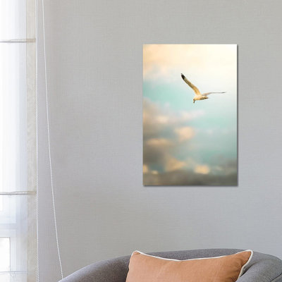 Hunting Seagull Up Down by Nik Rave - Wrapped Canvas Print