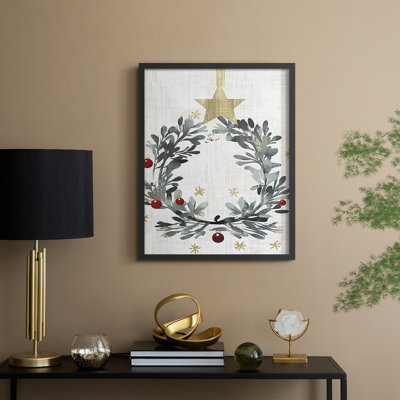 Christmas Holiday Art CMXXXII Framed Print - Solid Wood