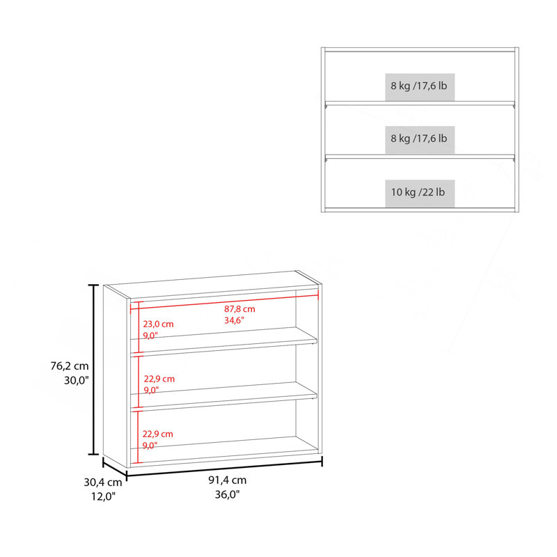 Wall Cabinet With Open Storage, White