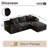 Freely Movable Modular Boneless Sectional Sofa Corduroy Couch For Living Room-1246822158-1242557483