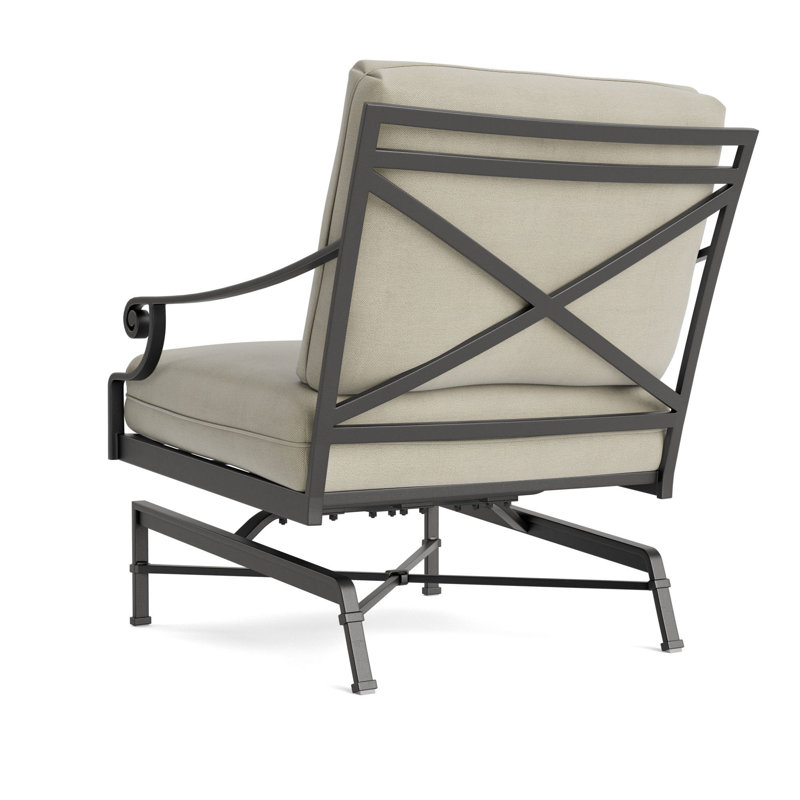 Venetian Outdoor Lounge Chair, Fusion Dove, Textured Pewter