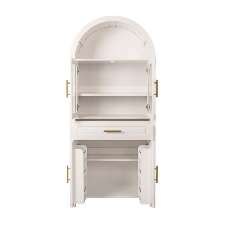 Grand garde-manger arqué 71 po avec porte vitrée 71 po