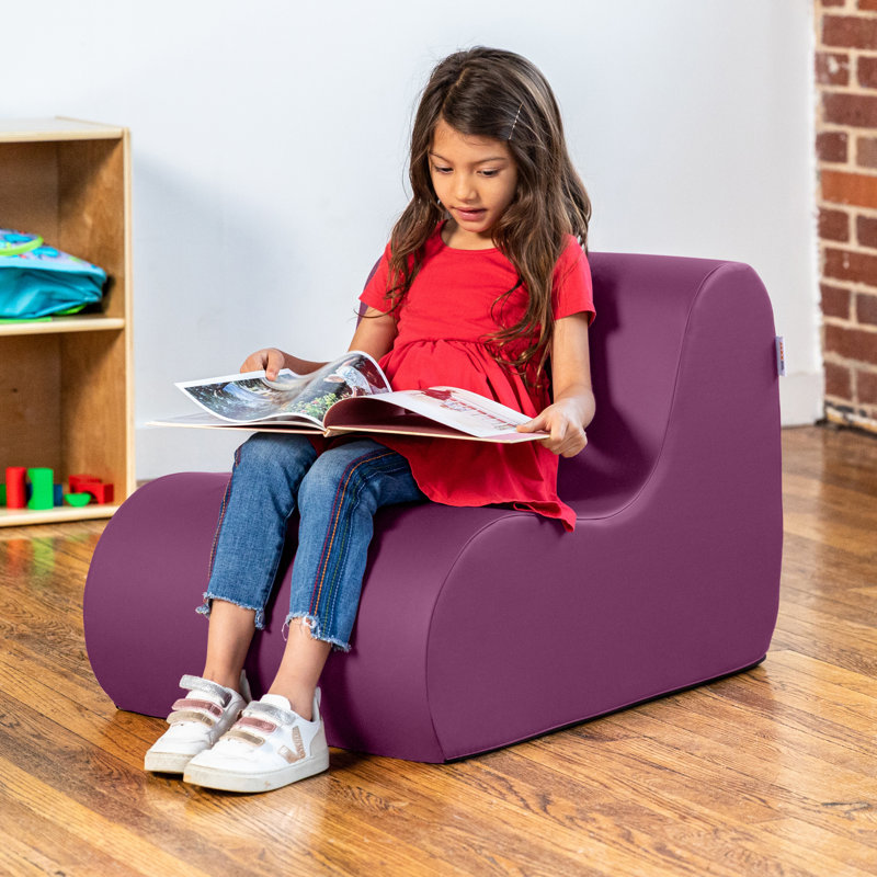 Midtown Classroom Chair - Soft Seating - 3 Sizes - Premium Vinyl Cover, Plum, 20.5" H x 20" W x 29" D