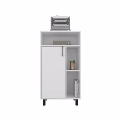 Armoire inférieure, 1 porte, 3 tablettes, 4 pieds
