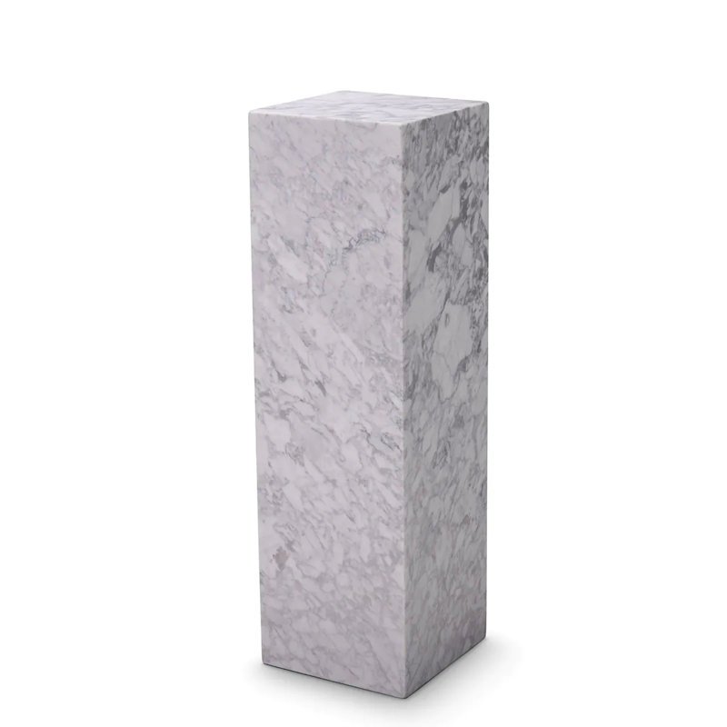 The Met x Eichholtz Plant Stand in White/Gray, 39.37" H x 11.81" W x 11.81" D