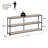 71.1" 3 Tier Industrial Wood Metal Console Table with X Cross Support, Grey Oak Entryway Storage Sofa Table