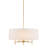 5-Light White Drum Shade Chandelier
