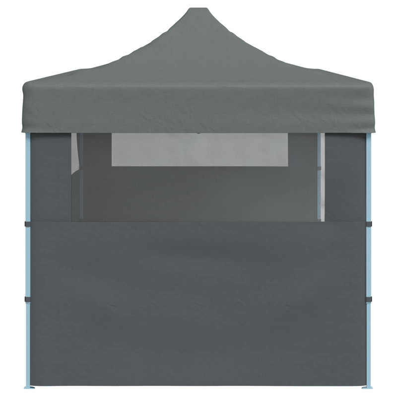 Vidaxl Foldable Tent Pop-Up With 4 Side Walls Outdoor Party Tent Garden Gazebo, Anthracite