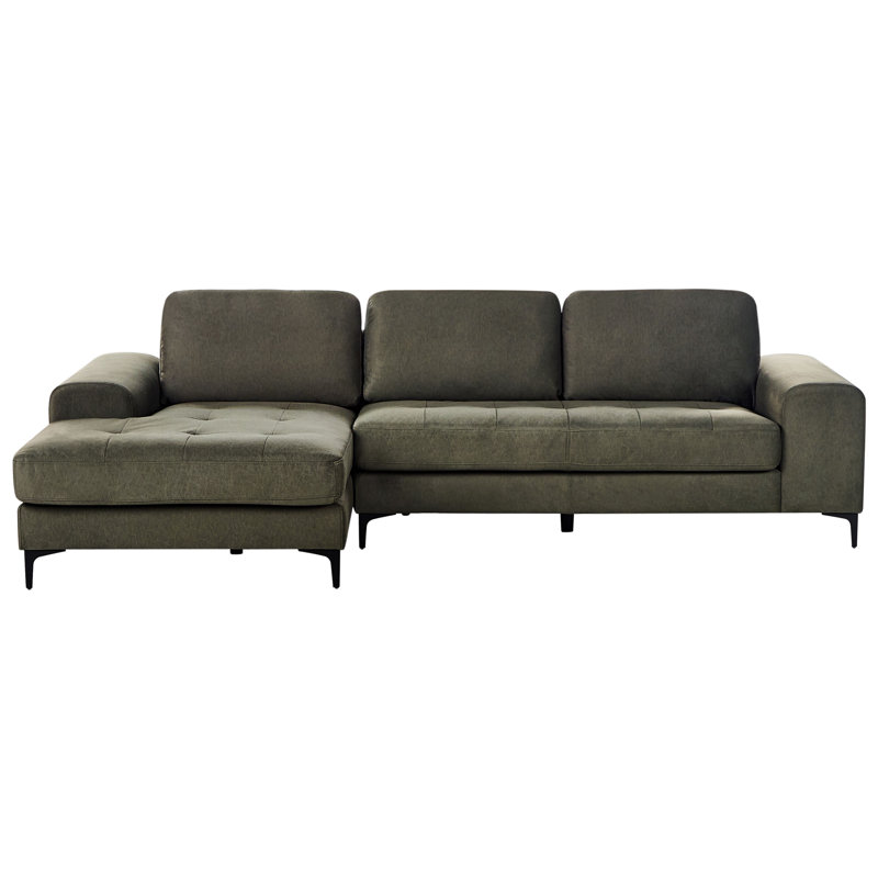 Corner Sofa Kiruna Velvet, Left Hand, Green