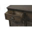 Armoire de rangement rustique avec deux tiroirs et quatre paniers en rotin classique-106542231