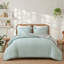Ensemble de literie pour très grand lit vert, mélange de coton, chambre à coucher à motif floral rétro