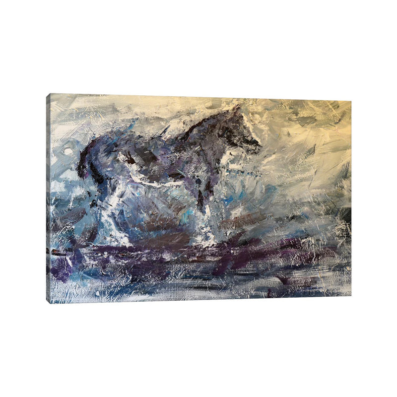 Abstract Horse I by Joseph Marshal Foster - Wrapped Canvas Painting, 20.32 cm H x 30.48 cm W