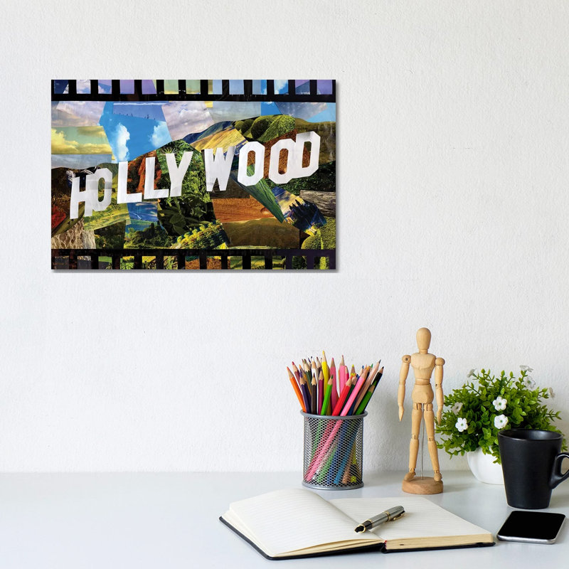 Hollywood by Artpoptart - Wrapped Canvas Print, 20.32cm H x 30.48cm W