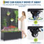 Lit de jardin surélevé en métal avec treillis, boîte à fleurs 71 po x 47 po x 16 po pour plantes grimpantes, trous de drainage, écran d'intimité