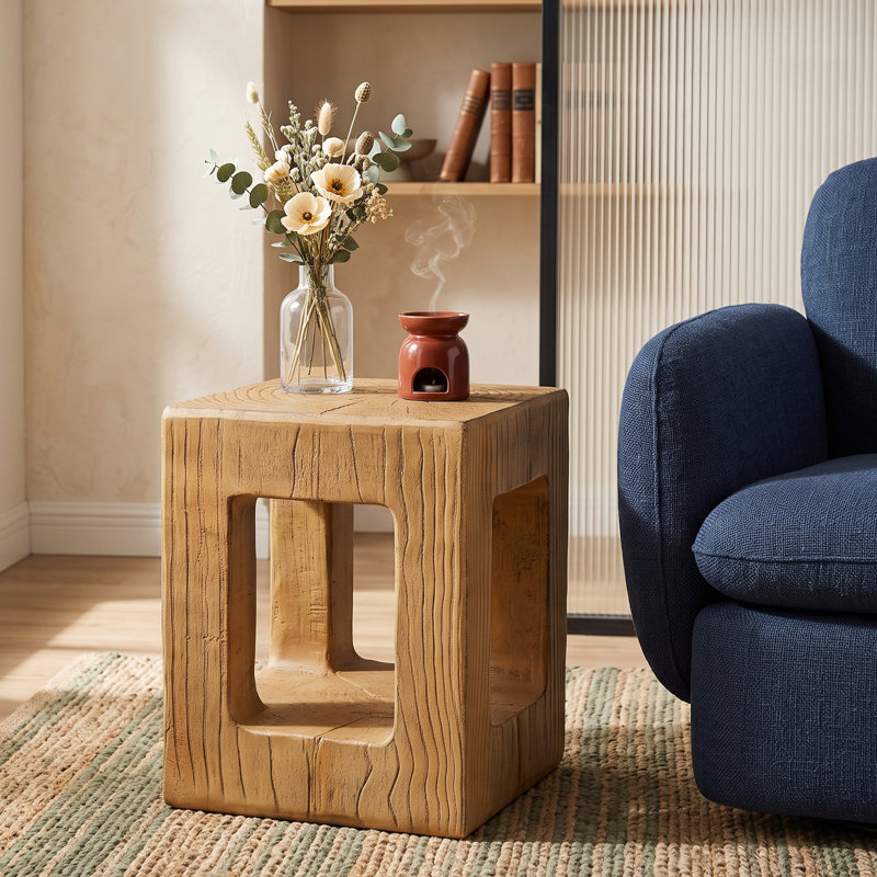 Table d'appoint MGO avec motif en bois