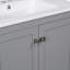Meuble-lavabo gris 30 po avec lavabo simple