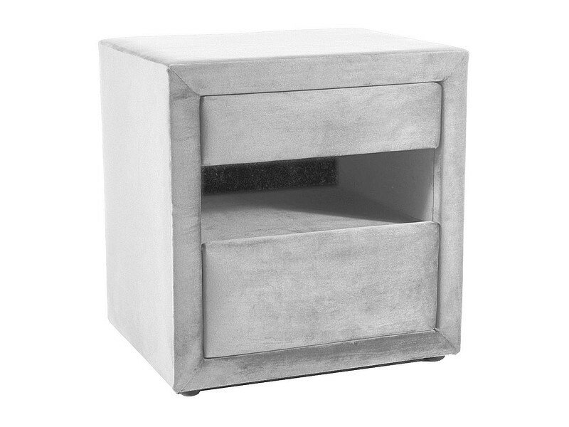 Cand 41.00cm W Manufactured Wood Bedside Table, Grey