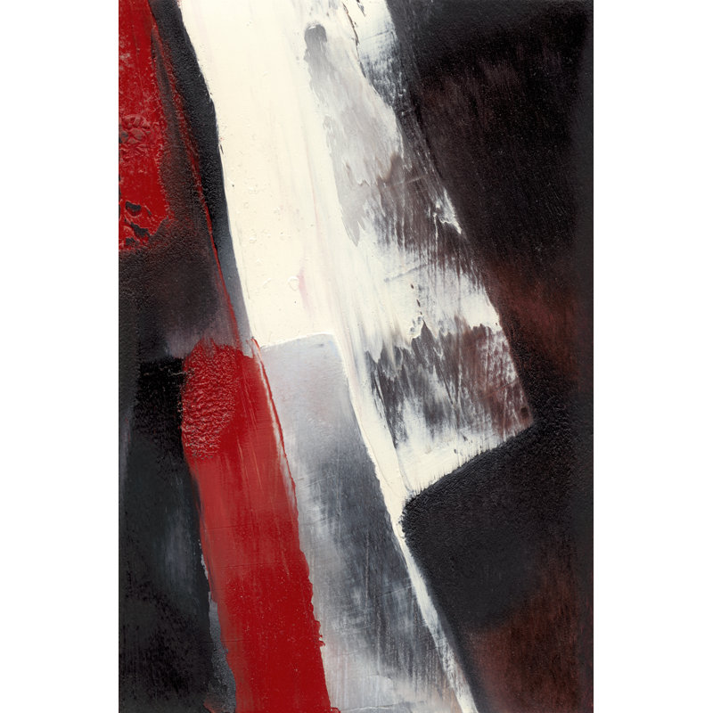Rouge rayé I, H 36 po x l 24 po x P 1,25 po