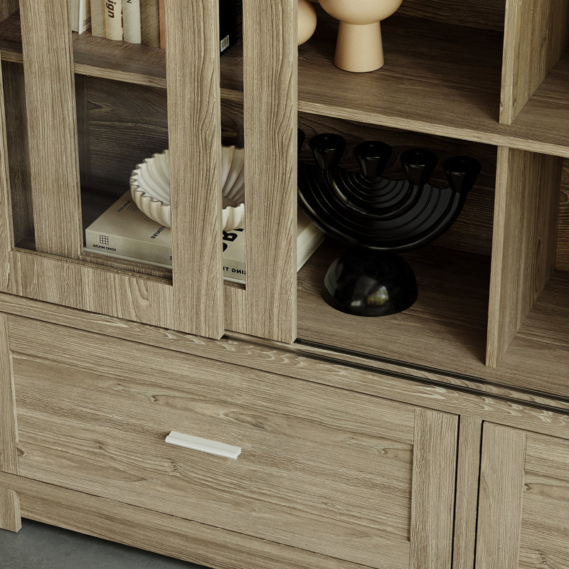 Vitrine 74 po avec portes en verre
