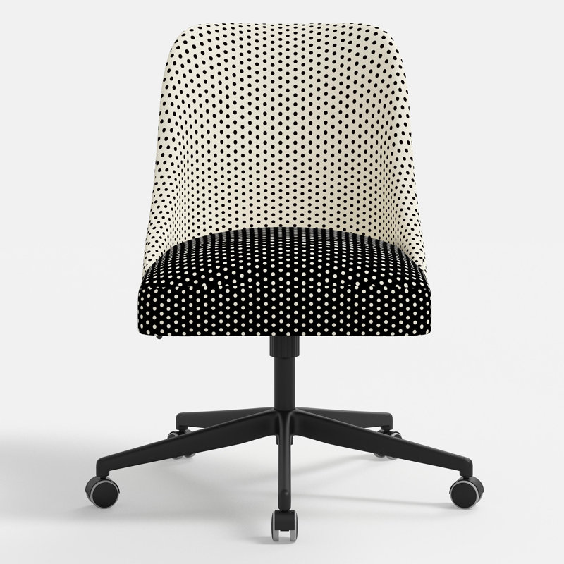Chaise de bureau, Combo à pois noir et blanc
