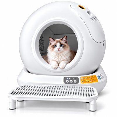 Bac à litière autonettoyant intelligent pour chats, très grand format (78 L), avec contrôle par application, surveillance de la santé et contrôle des odeurs, pour plusieurs chats.