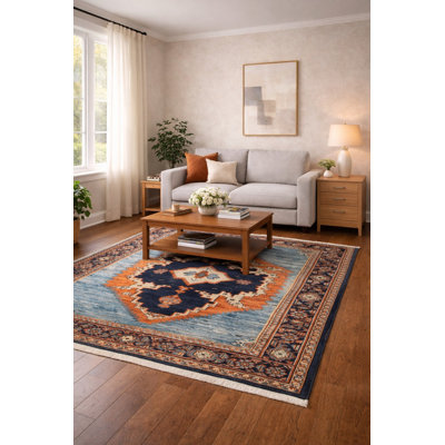 Tapis oriental vintage en laine fait à la main 5 x 6 Viss