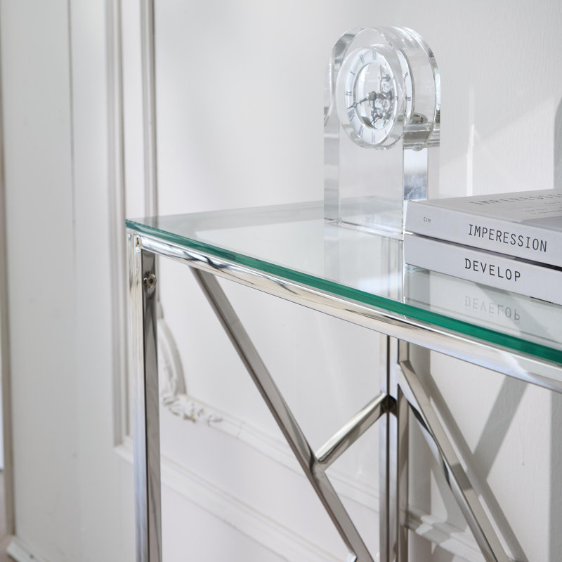 Table console en verre