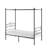 Metal Canopy Platform Bed Frame, Twin Size Four-Poster Canopied Bed, Mattress Foundation With Headboard And Footboard-1864849886