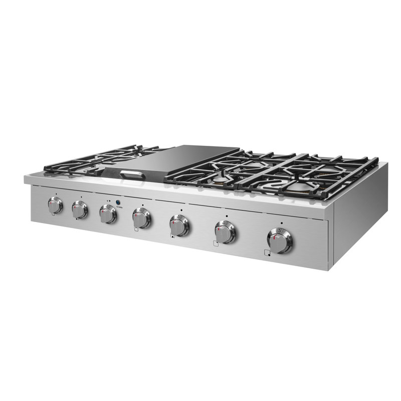 Plaque de cuisson au gaz 48 po avec 6 brûleurs
