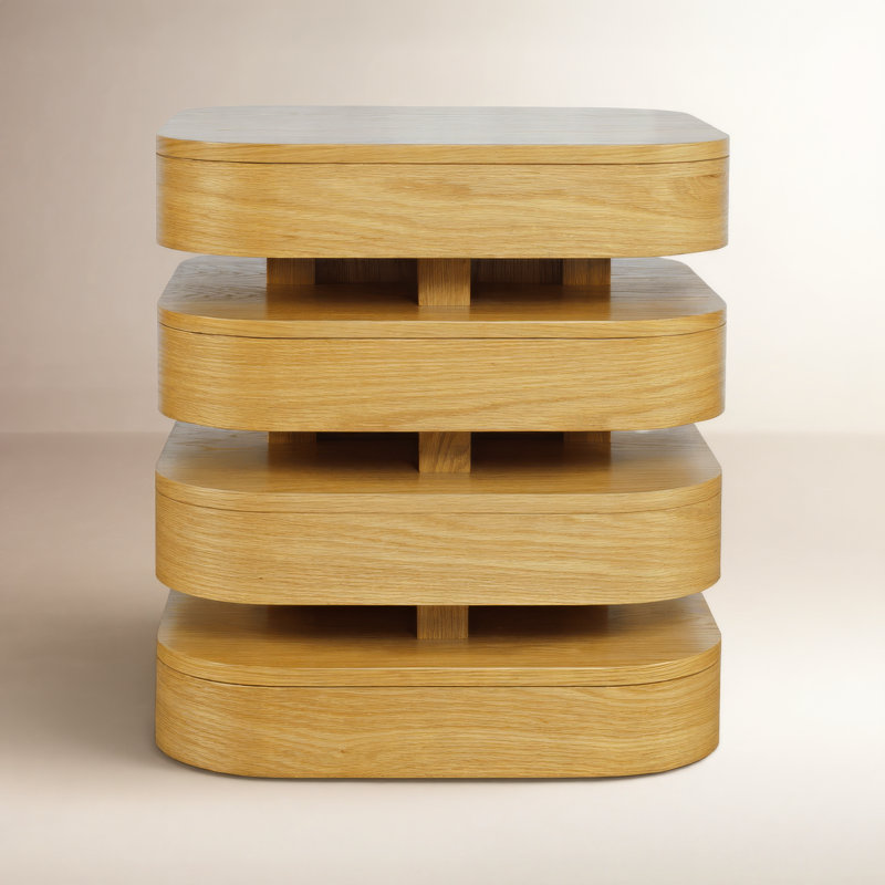 Bowmin End Table, Oak Wood