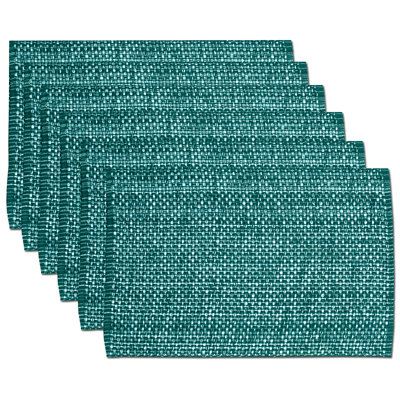 6-Pack, 100% Cotton, Two Tone Woven 13X19 Placemat Sets