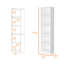 Bibliothèque blanche à 5 tablettes - Solution d'organisation de maison moderne et sans effort pour les espaces de vie