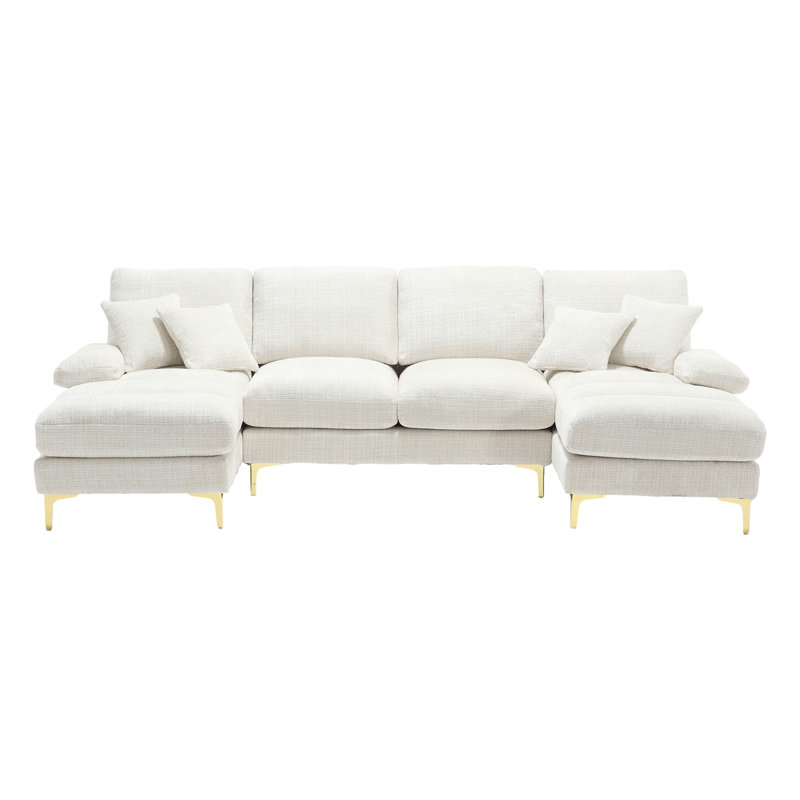 Aalyia 6 Seater Corner Sectional, Beige