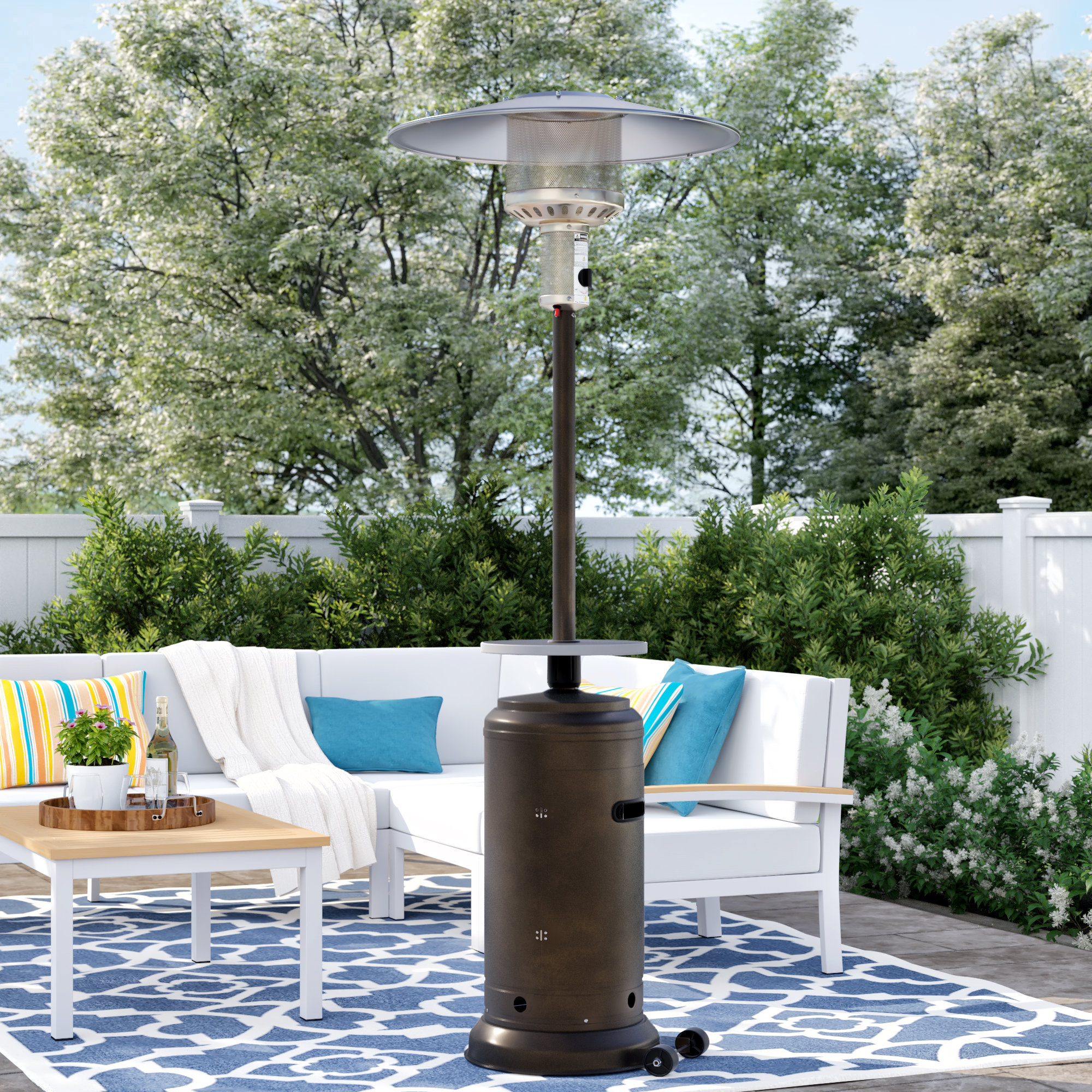 Stainless Steel Porch Heater Lowes Garden Treasures 11000-BTU