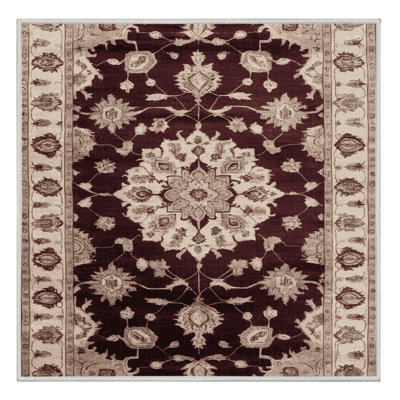 Machine Washable Overdyed Beige Area Rug