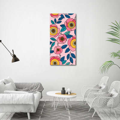 Colourful Flowers - Wrapped Canvas Print