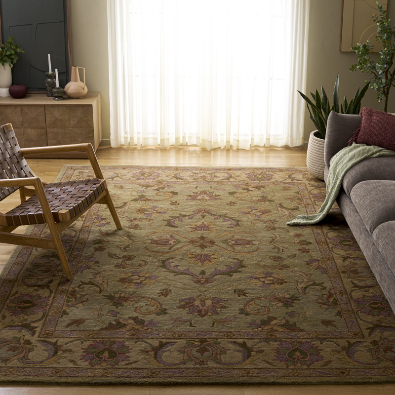 Tapis oriental en laine touffeté à la main Taylor, Rectangle 7 pi 6 po x 9 pi 6 po