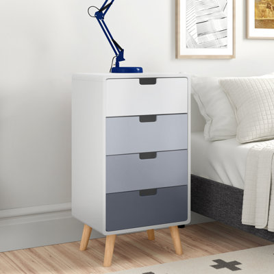 Amani 48cm W Solid + Manufactured Wood Bedside Table