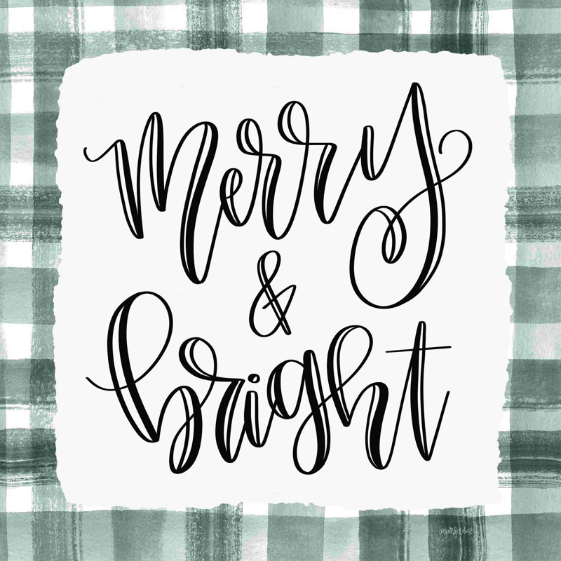 "Merry and Bright" par imperfect Dust - Art textuel sur toile tendue, H 12 po x l 12 po
