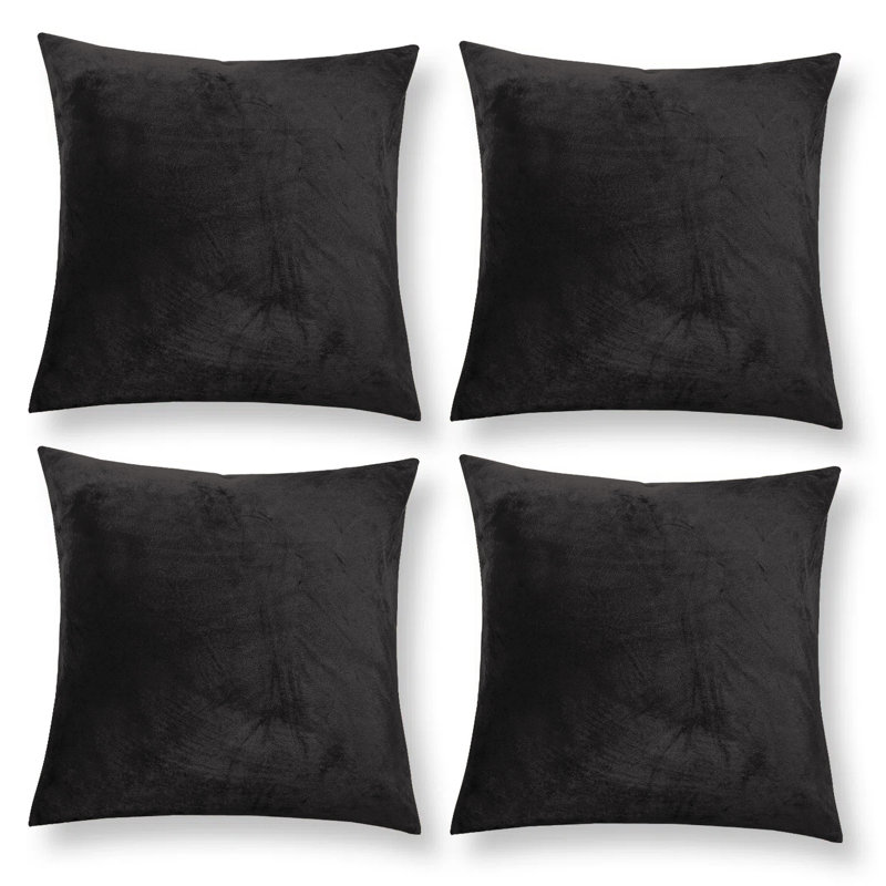 Square Cushion Cover, Black