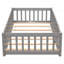 Lit plateforme au plancher avec clôture et porte-734575705-734575707