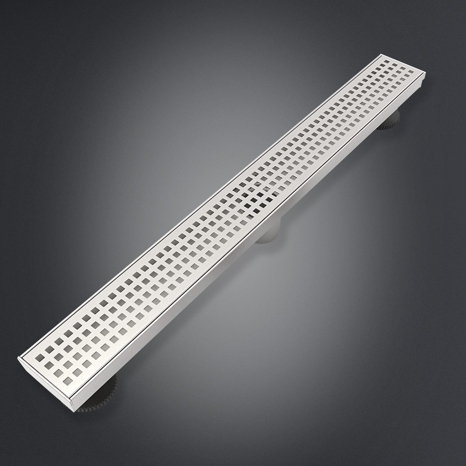 Interbath 4 in. x 4 in. Stainless Steel Square Shower Floor Drain